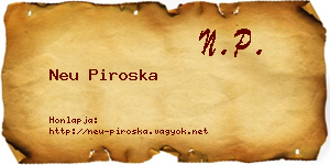 Neu Piroska névjegykártya