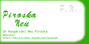 piroska neu business card
